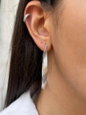 گوشواره حلقه ای زنانه استیل نقرهای رنگ ثابت ضدحساسیت